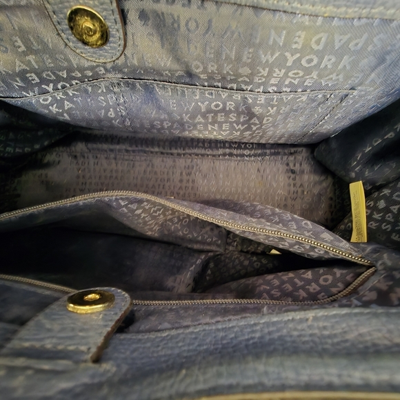 KATE SPADE BLUE PEBBLED LEATHER 'JASPER CLARKE STREET' PURSE &Wallet - Picture 14 of 16